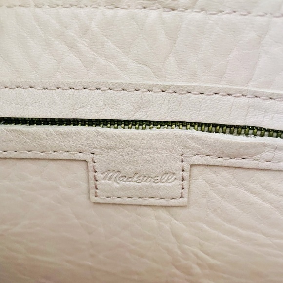 Madewell Transport Leather Tote Satchel Crossbody bag Medium Color Lavender - Picture 4 of 9